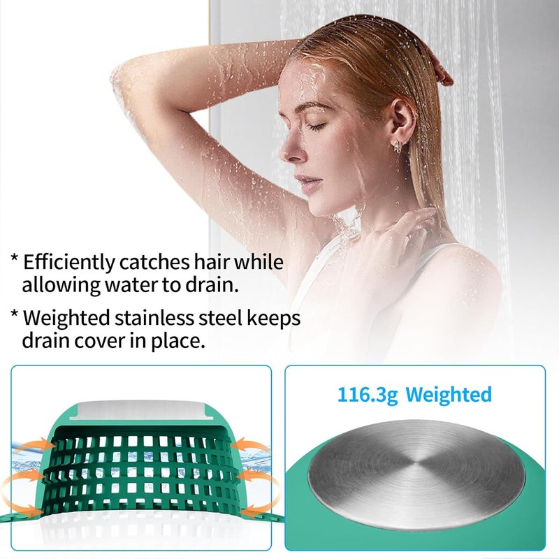 Aluvor Shower Drain Hair Catcher Bathtub Drain Cover Shower Protector for Pop-Up & Regular Drains - Image 4